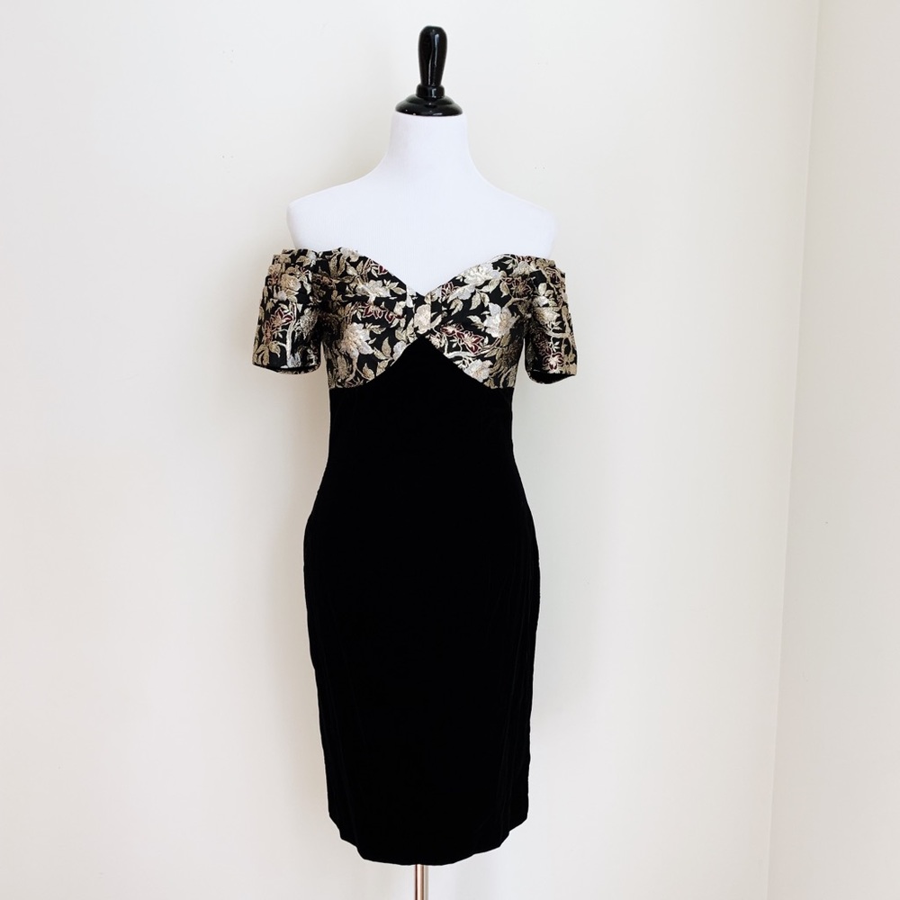 Scott McClintock Off The Shoulder Evening Dress